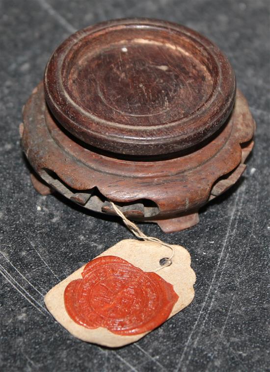 A collection of approximately thirty Chinese and Oriental hardwood stands, largest 18 x 10cm, smallest 3 x 2cm